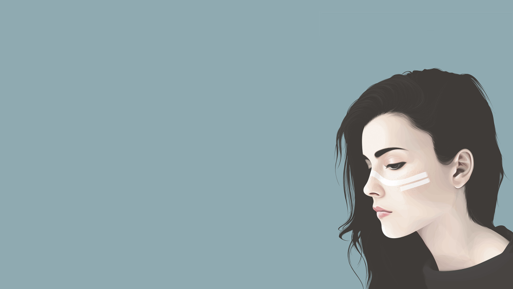 Лицо девушки Минимализм