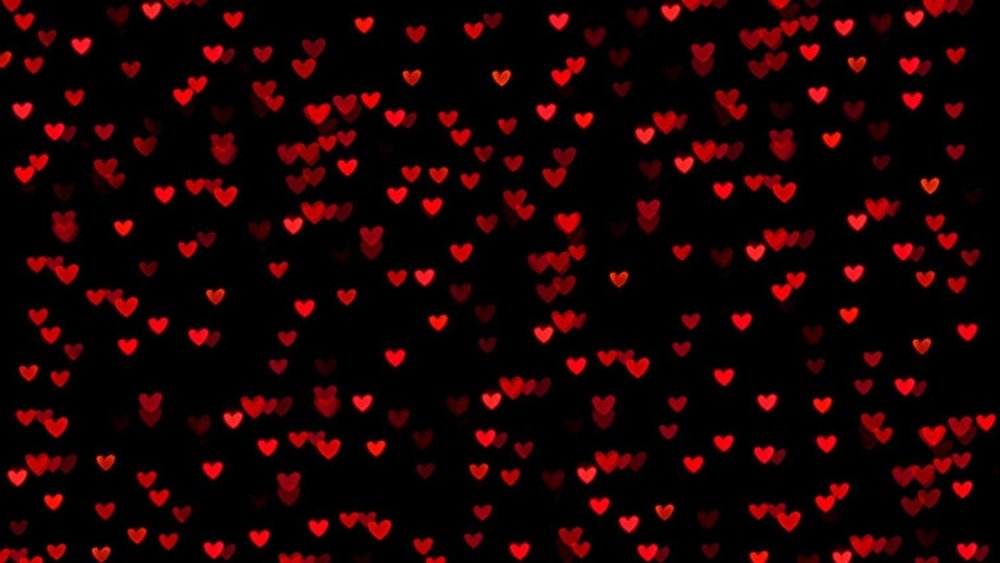 Сердечко на черном фоне
