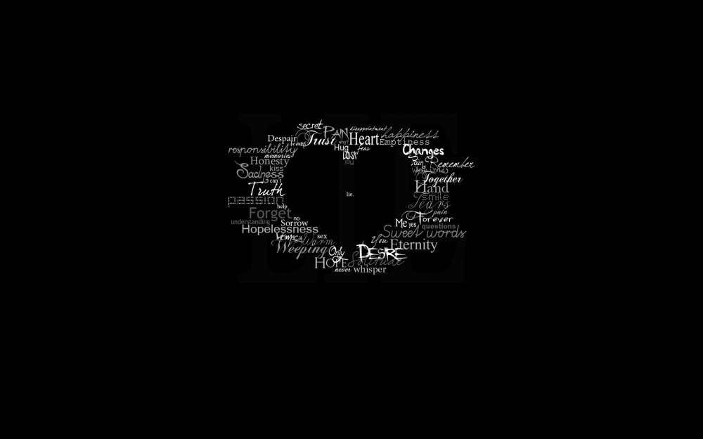 Надписи на черном фоне