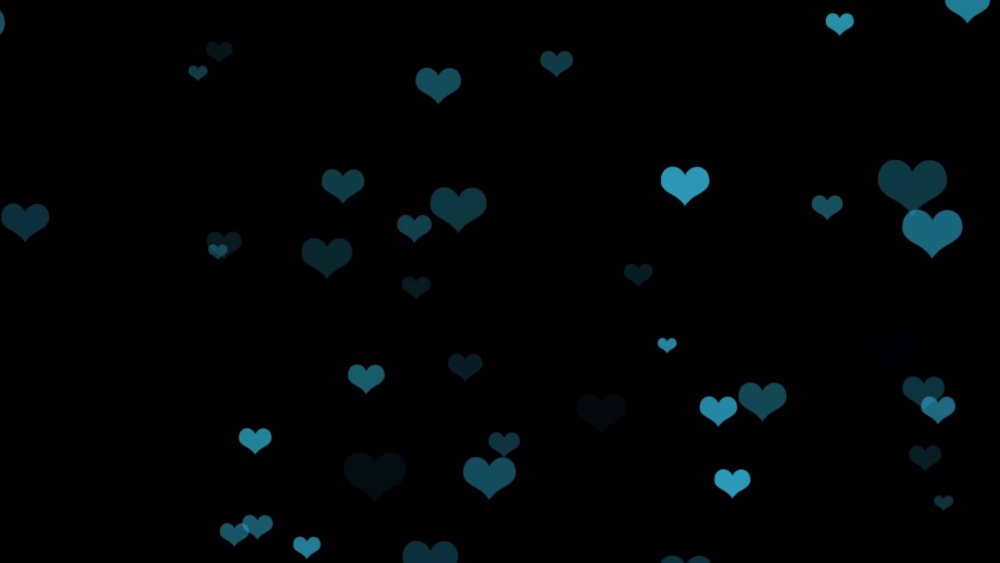 Сердечко на черном фоне