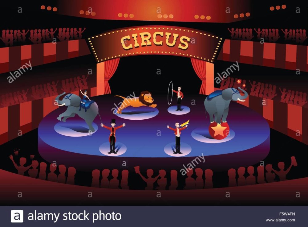 Арена цирка мультяшная