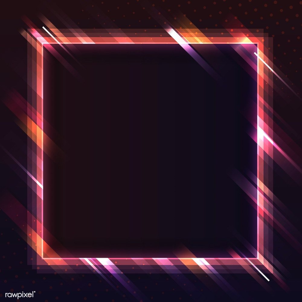 Неоновая квадратная рамка