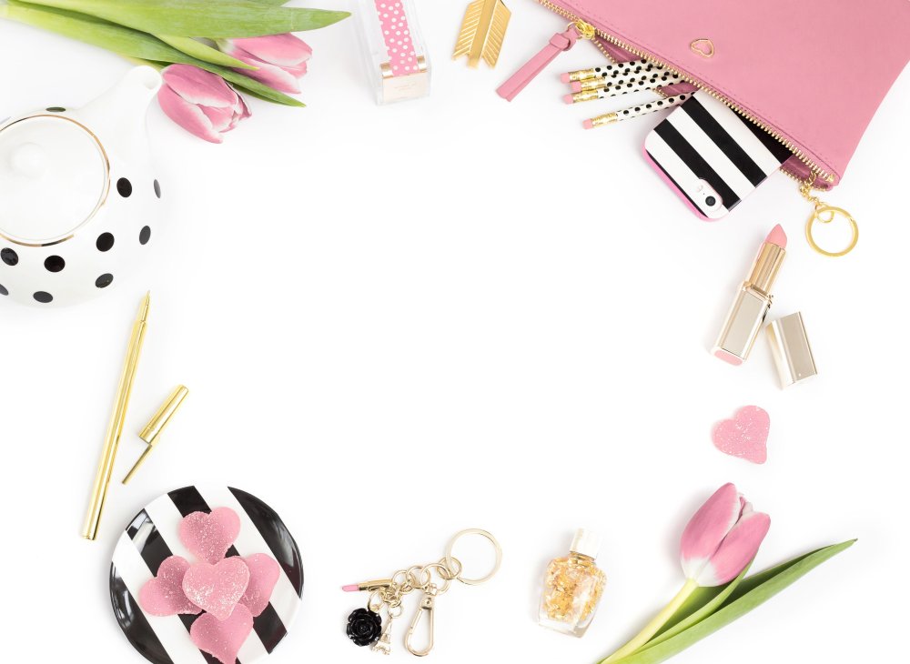 Женские аксессуары вид сверху