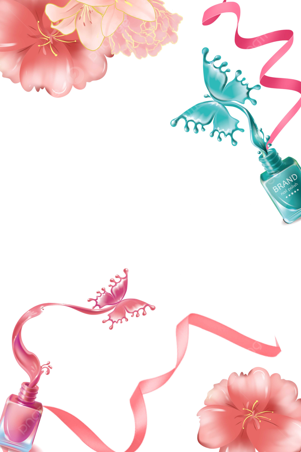 Красивый фон с ногтями для текста