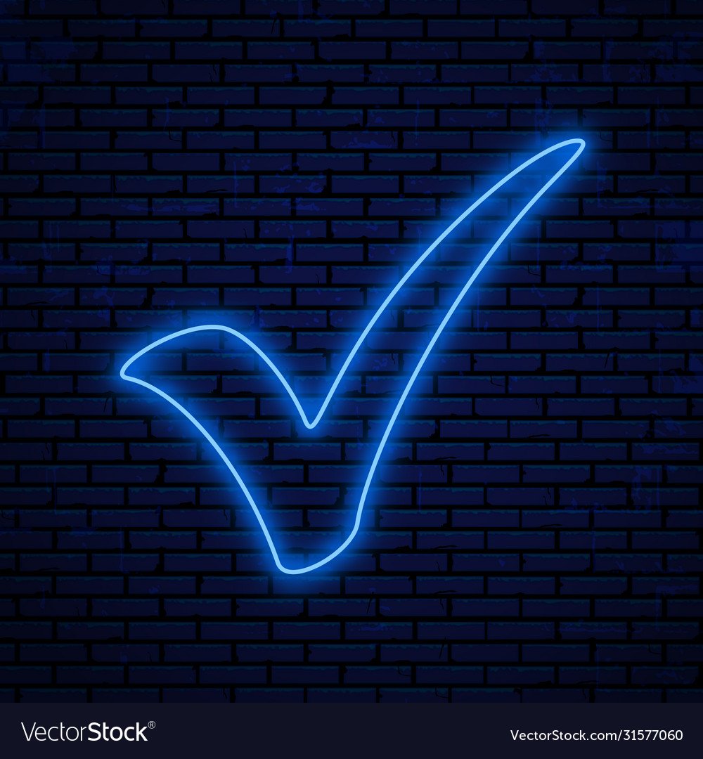 Галочка неон