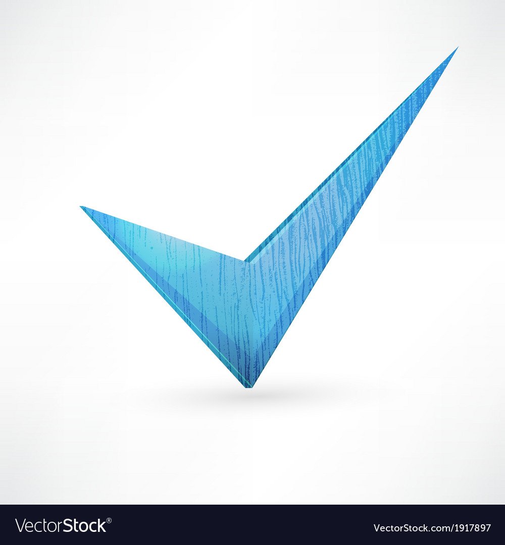 Голубая Векторная галочка