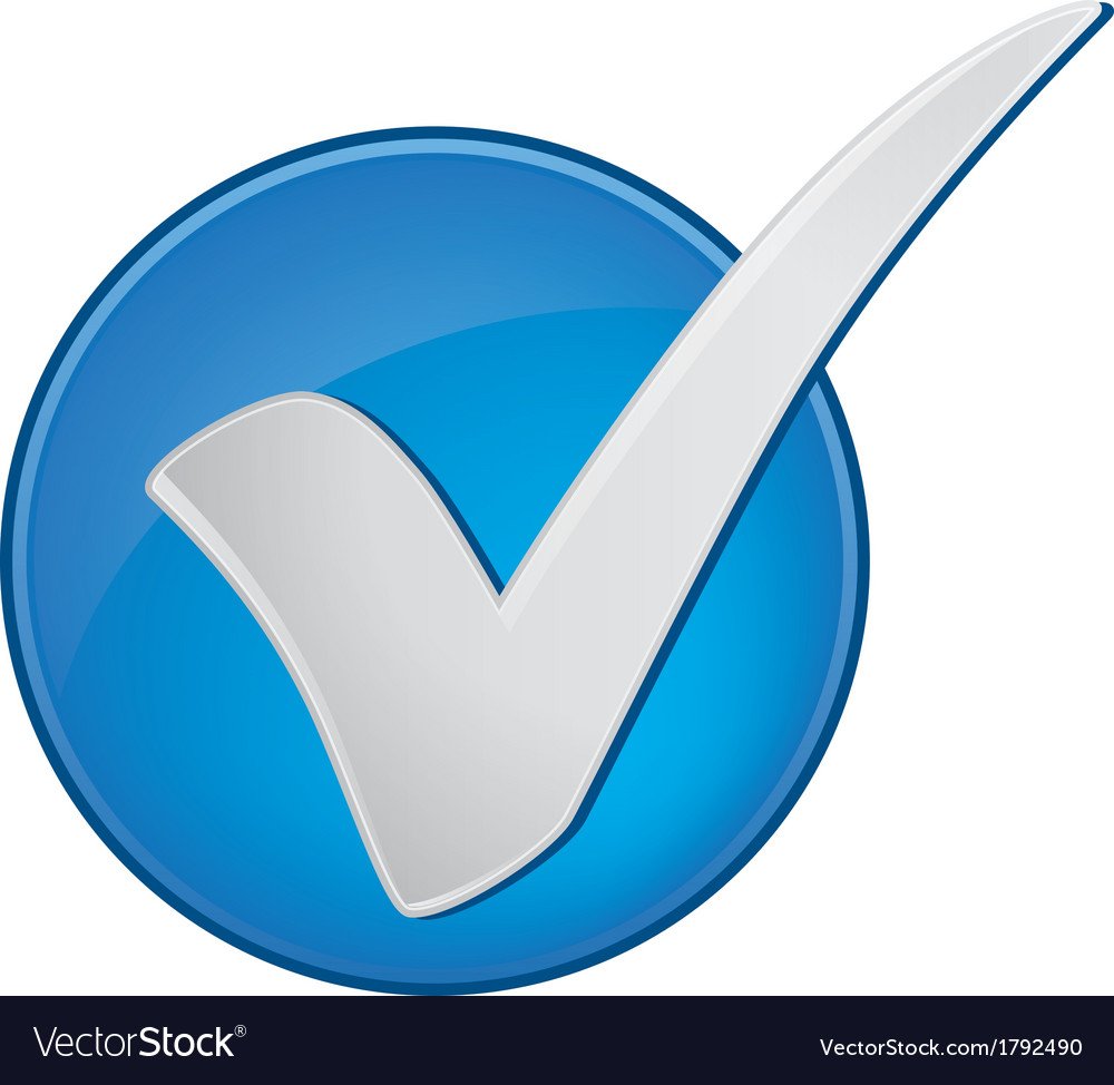 Галочка на синем фоне