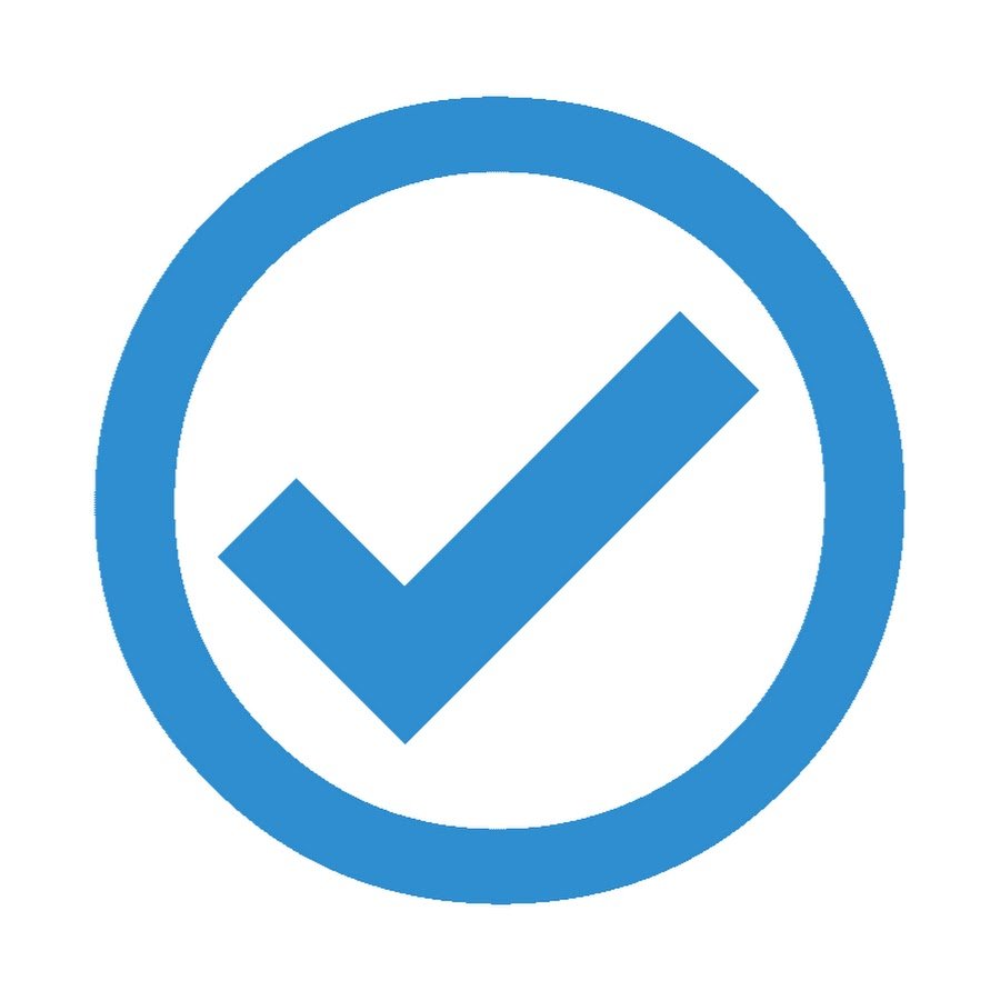 Синий кружок с синей галочкой