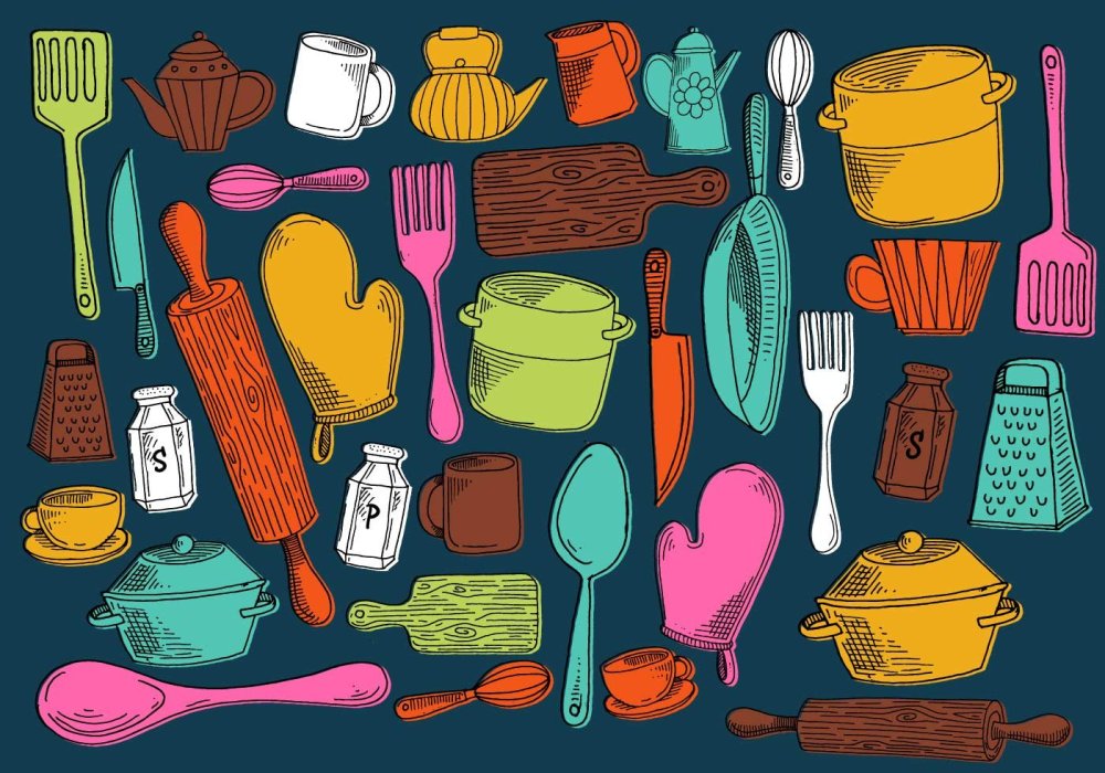 Кухонные принадлежности вектор