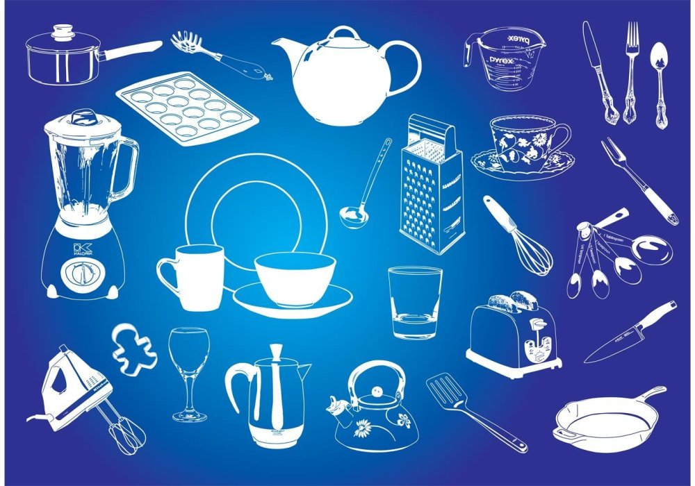 Пиктограмма посуда кухонная
