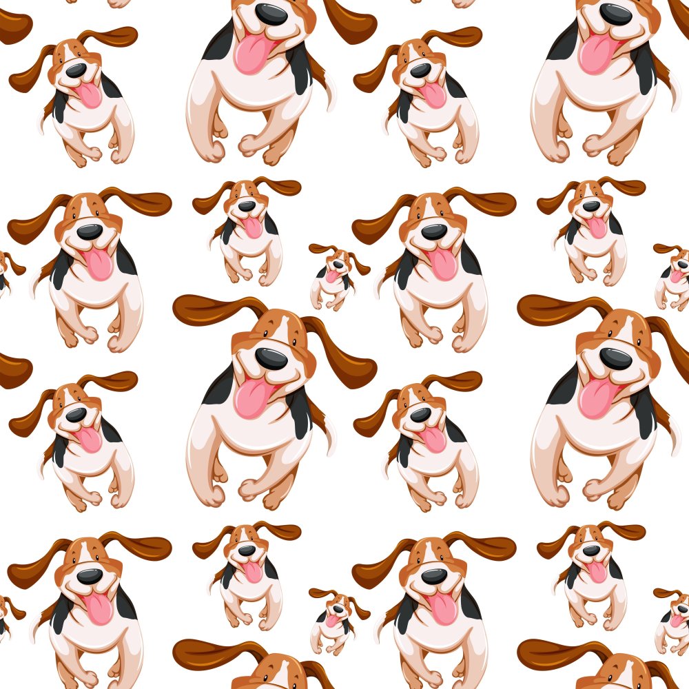 Бесшовный фон собачки