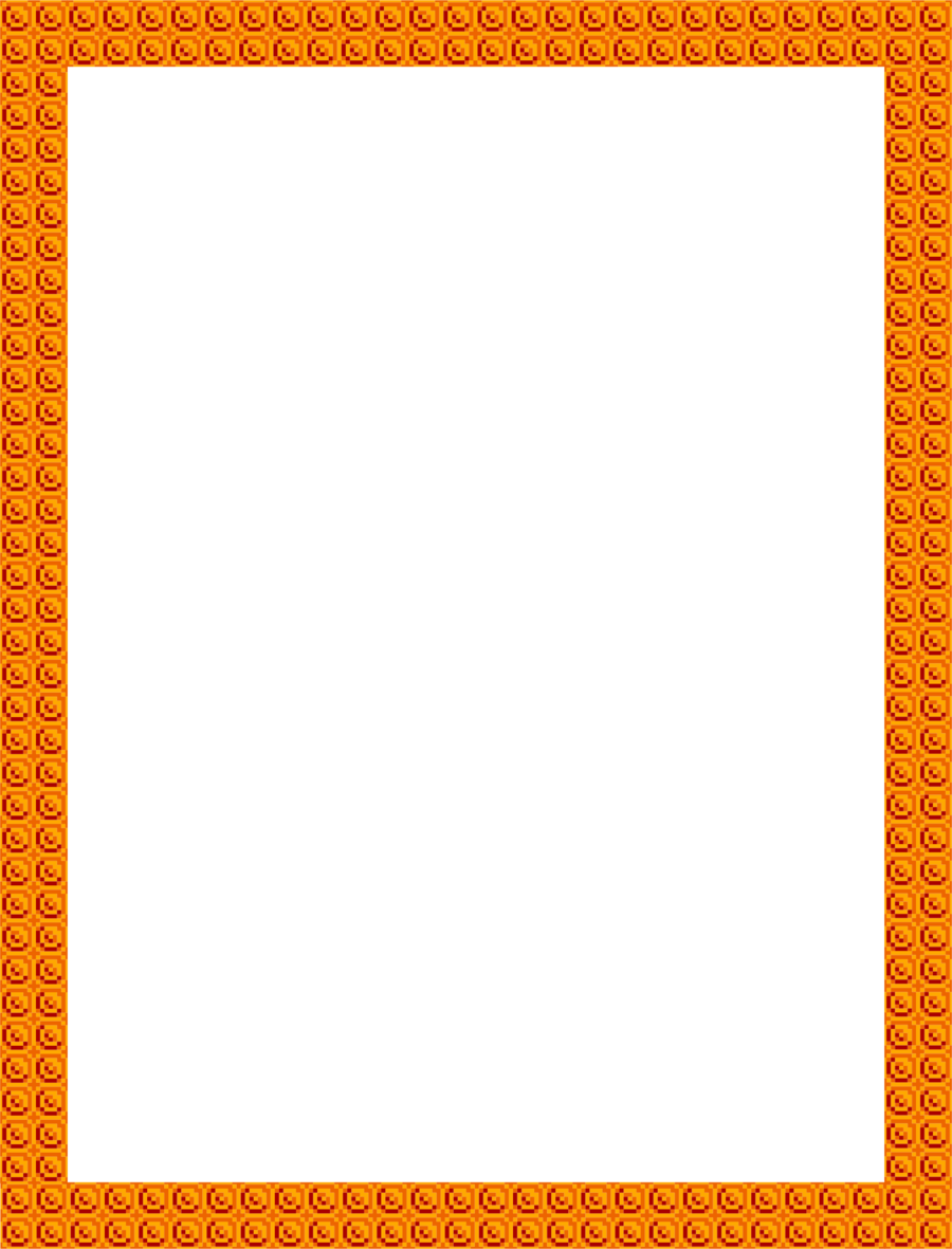 Рамка оранжевая на прозрачном фоне