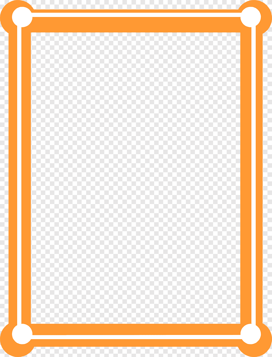 Рамка оранжевая на прозрачном фоне