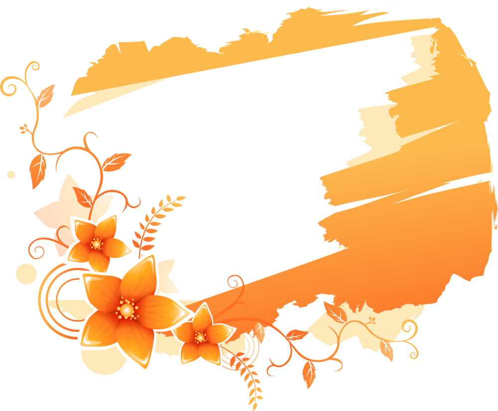 Оранжевая рамка для фотошопа