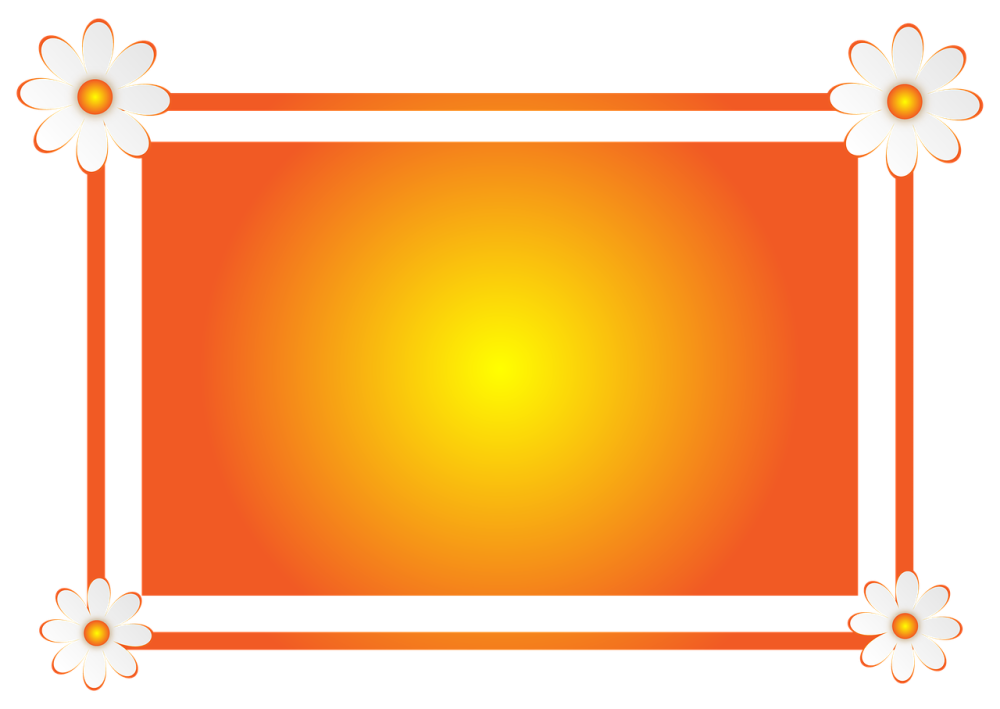 Оранжевая рамка для фотошопа