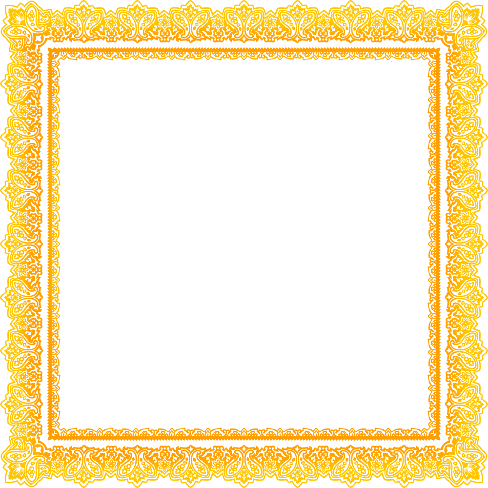 Желтая рамка на прозрачном фоне