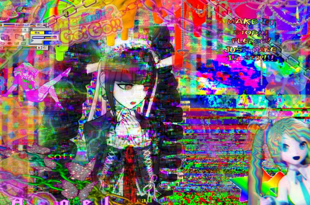 Glitchcore Эстетика Данганронпа