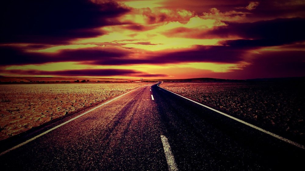 Дорога закат