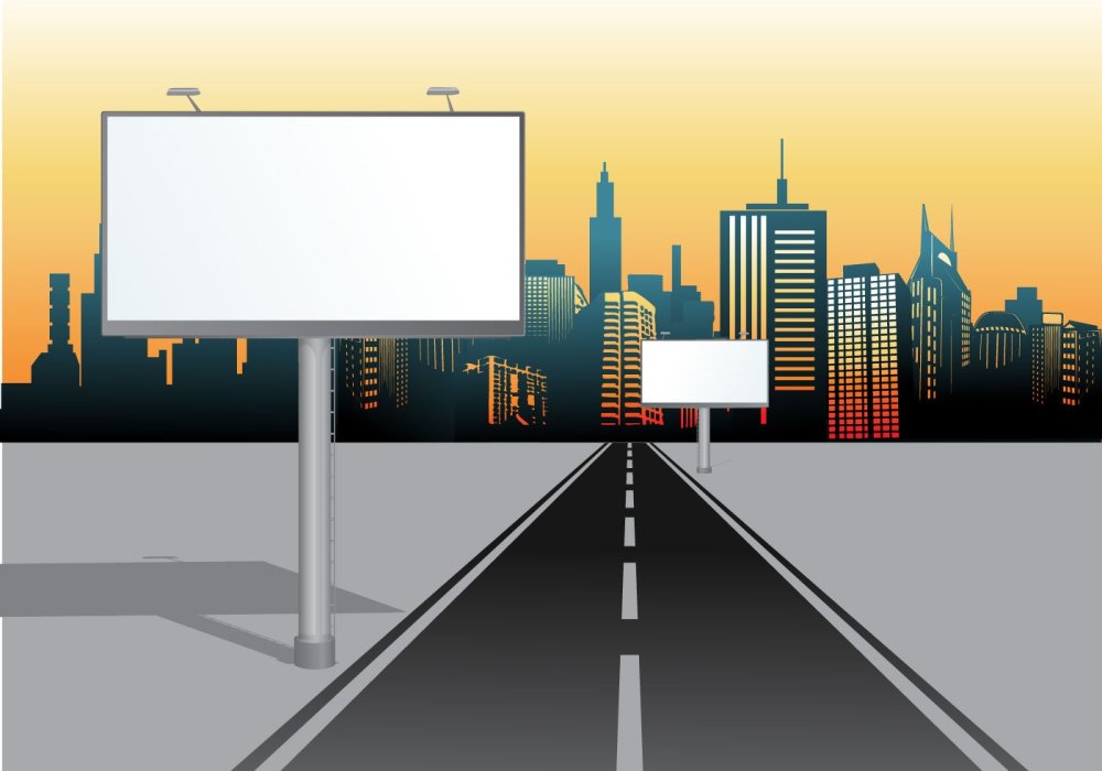 Рекламные щиты иллюстрация
