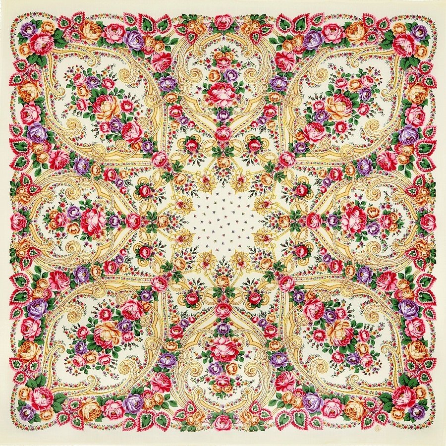 Павловопосадский платок Мороз и солнце