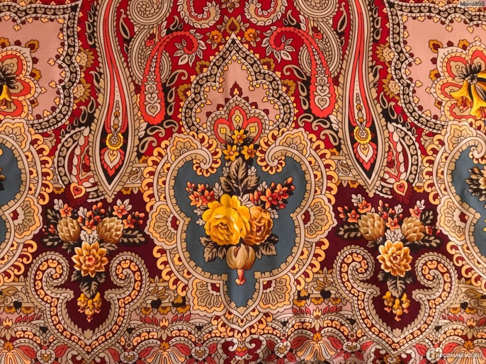 Павловопосадская мануфактура платок миндаль