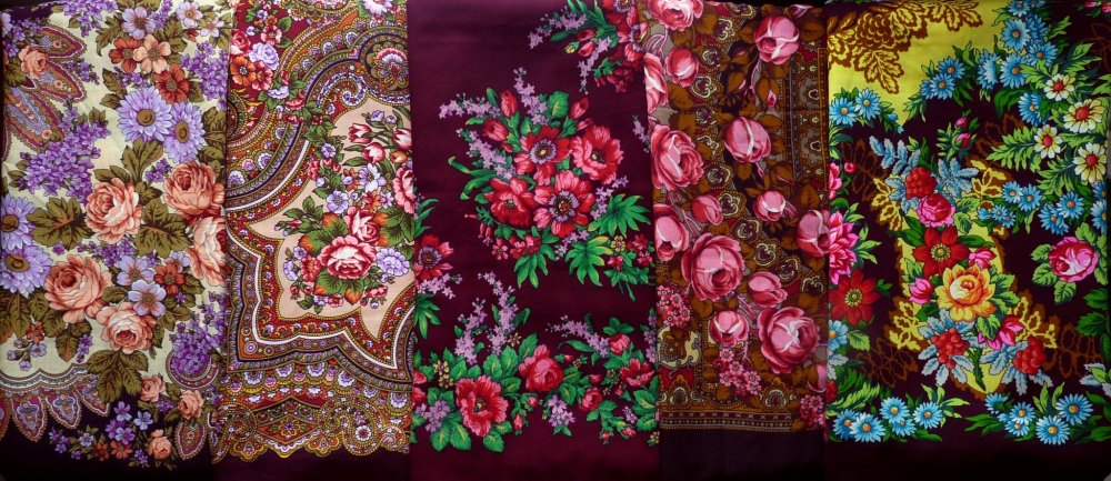 Павловопосадский платок Рябинушка