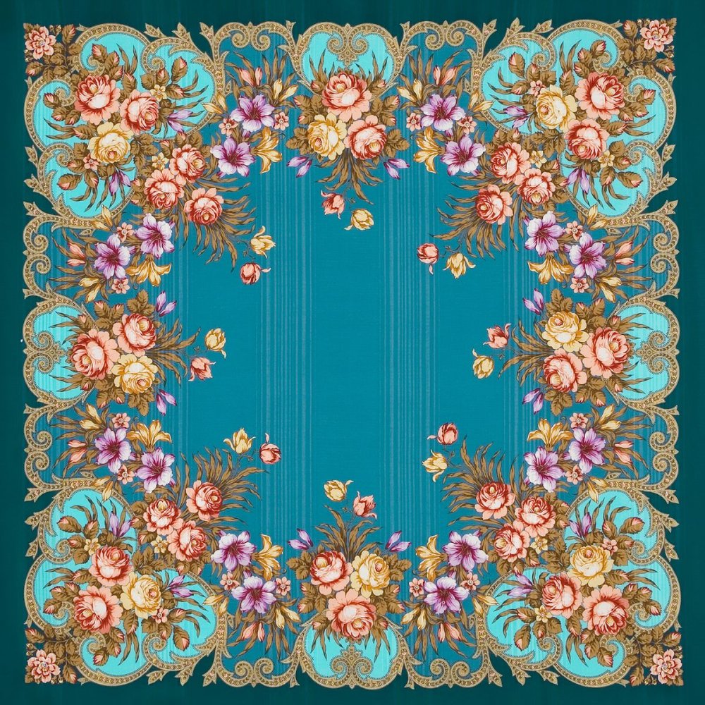 Павловопосадский платок осеннее танго