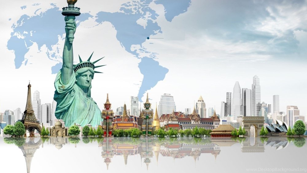 Нью Йорк панорама статуя свободы