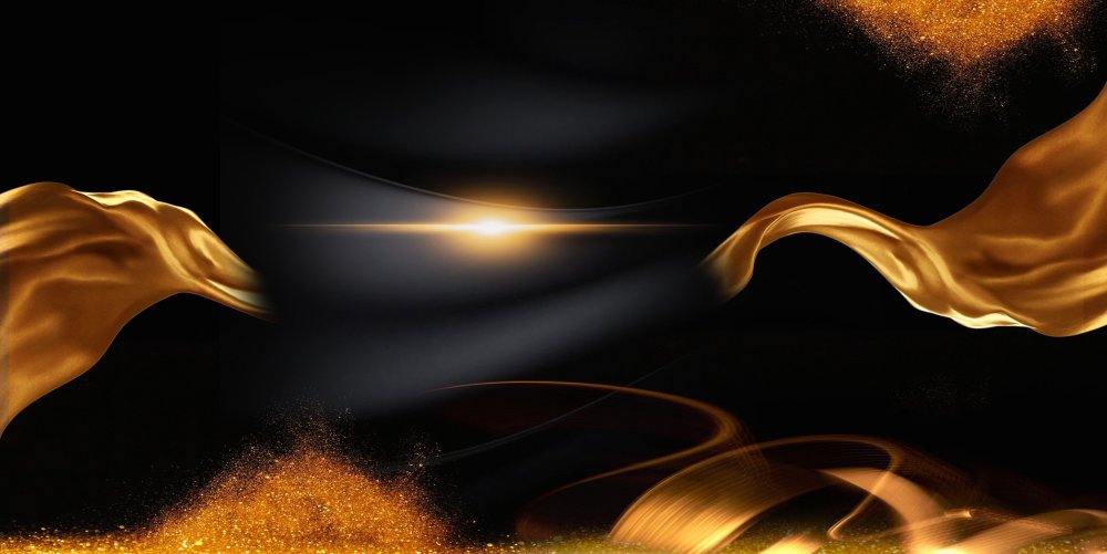 Фон золотой с черным