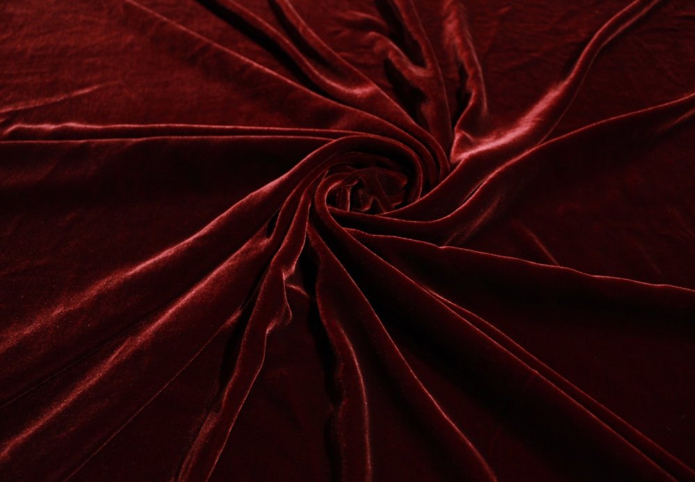 Атлас стрейч бордо