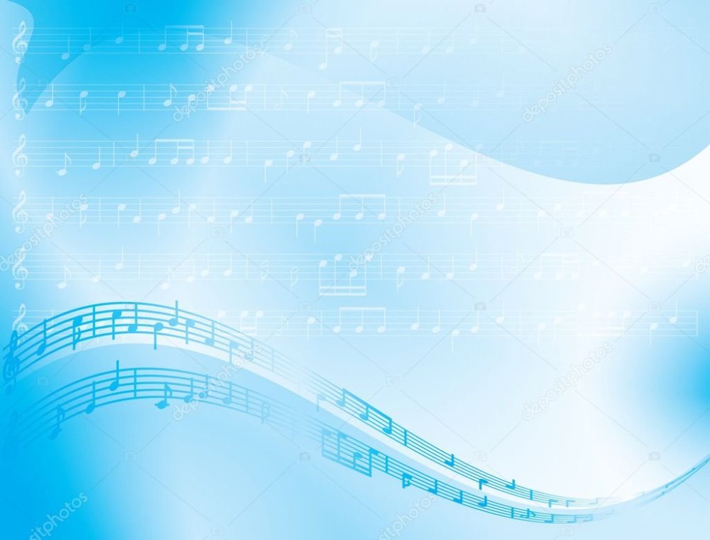 Красивый фон с нотами