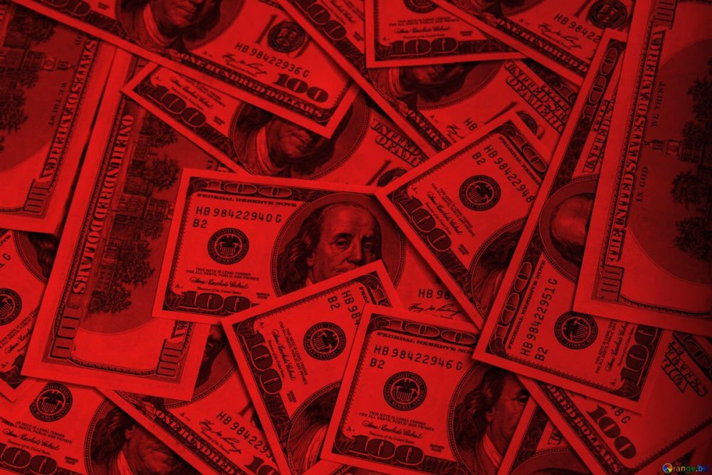 Купюра красная фон
