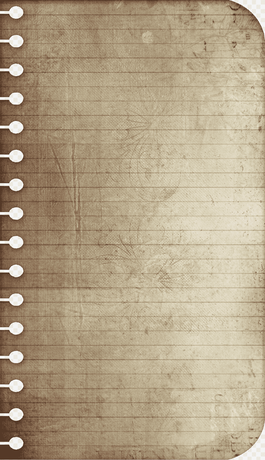 Старый лист блокнота