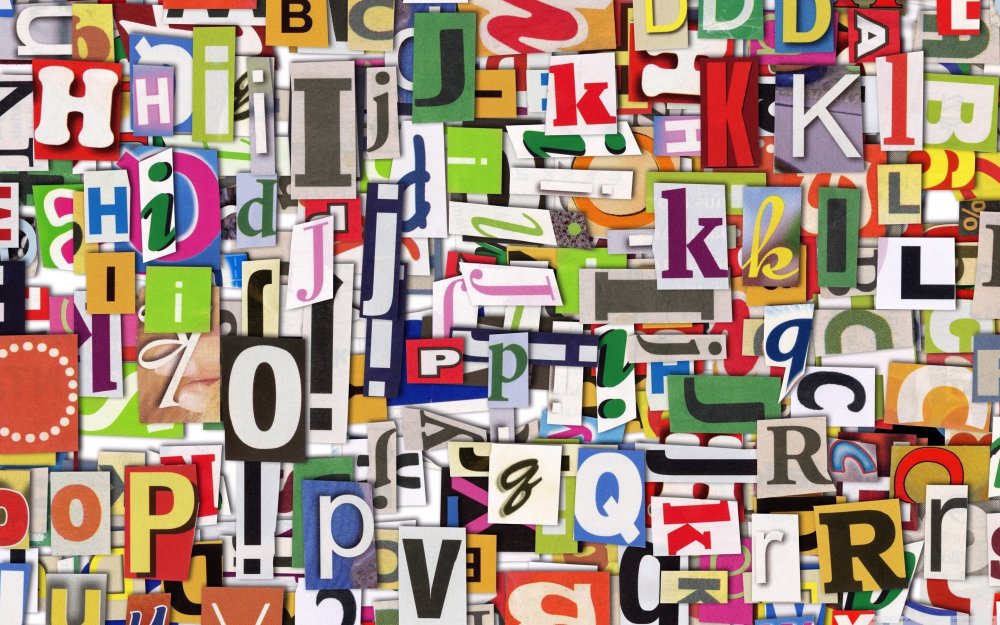 Буквы вырезанные из журналов