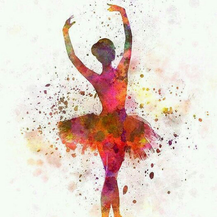 Цветные силуэты танцоров