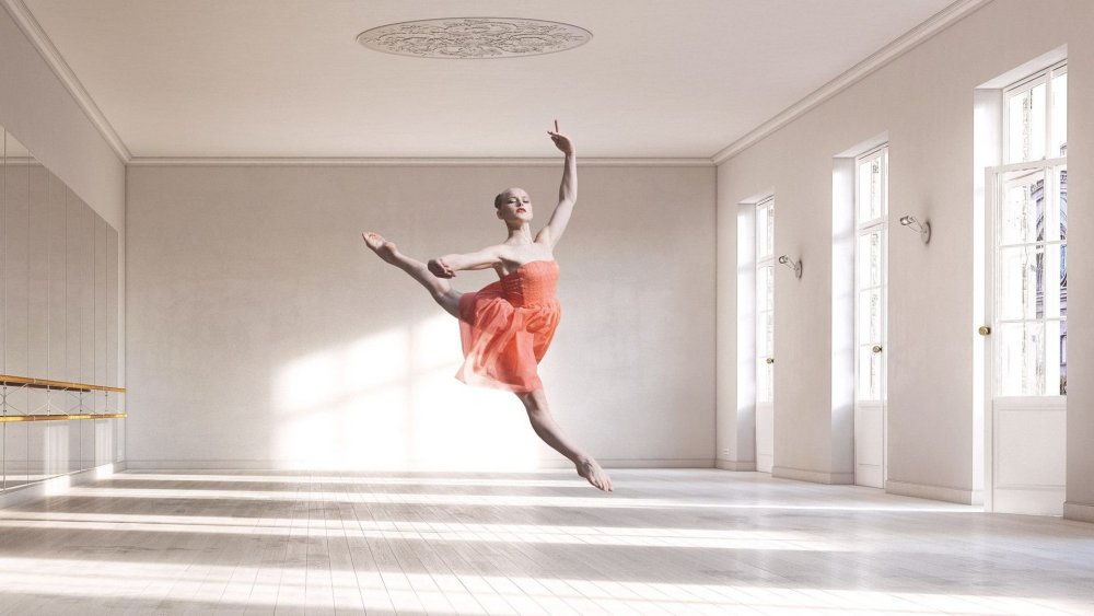 Балерина в балетном классе