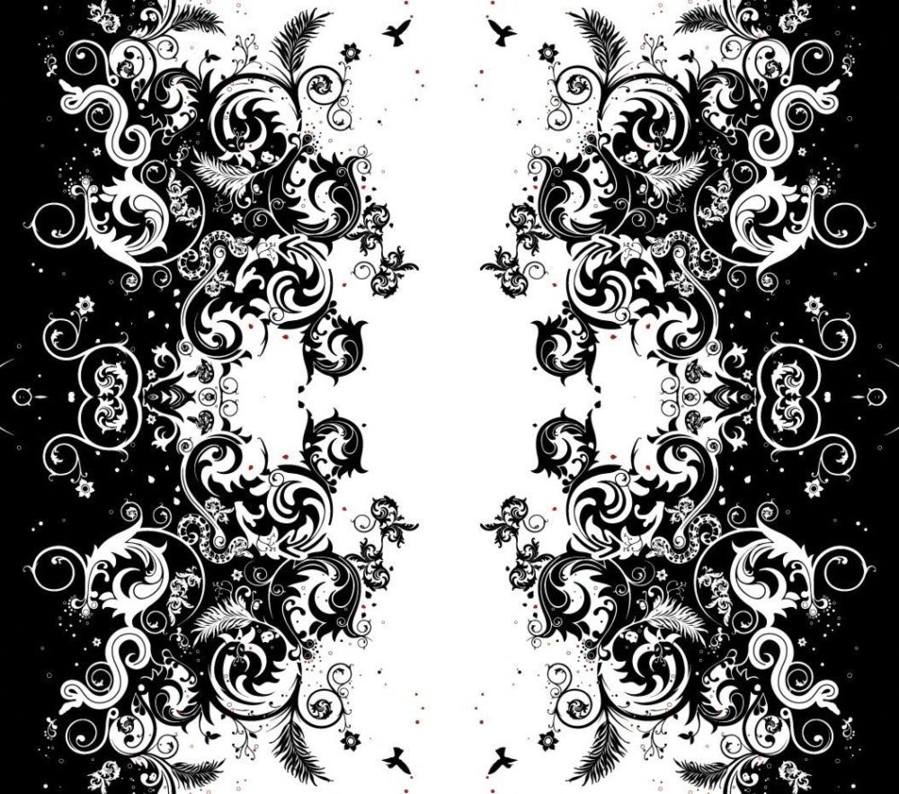 Орнамент черно белый
