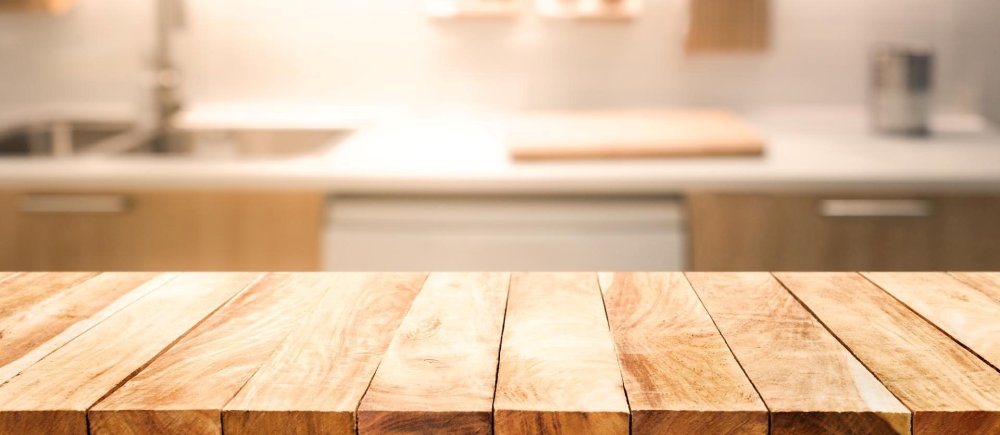 Деревянный стол кухня фон