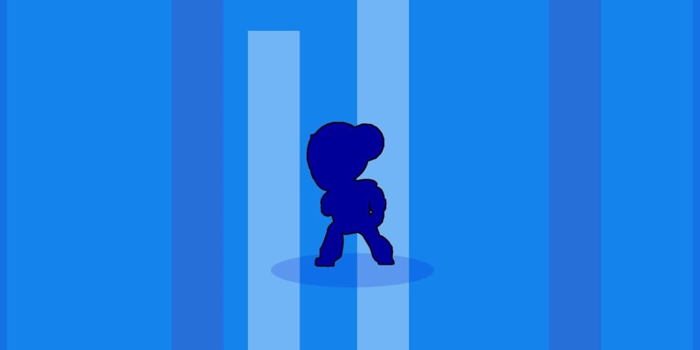 Леон БРАВЛ старс на голубой фон