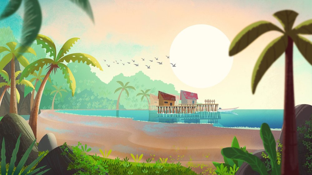 Море в мультяшном стиле