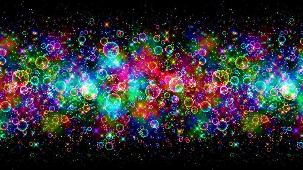 Разноцветные мыльные пузыри