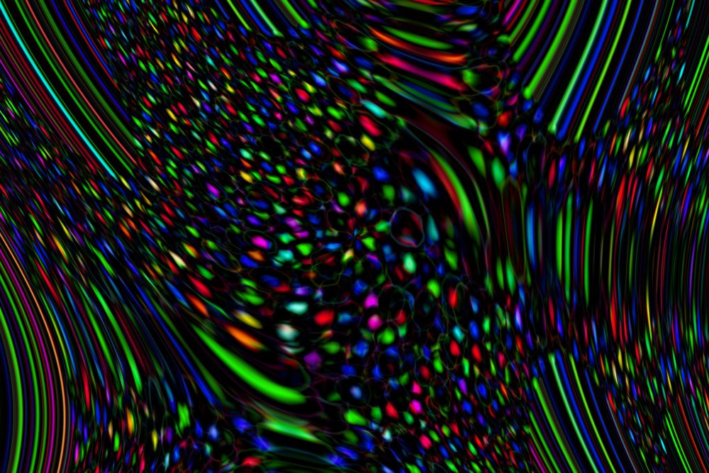 Цветные точки на черном фоне