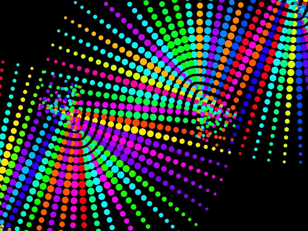 Разноцветные точки на экране