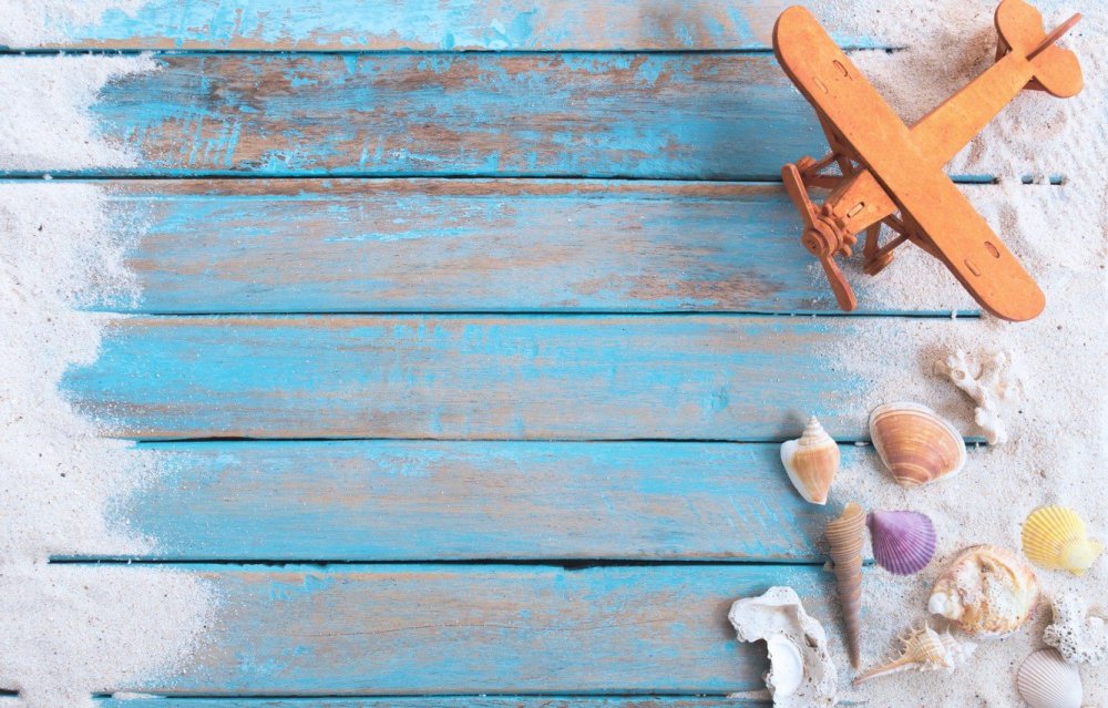 Фотофон деревянный голубой