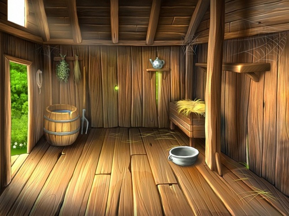 Мультяшный домик внутри