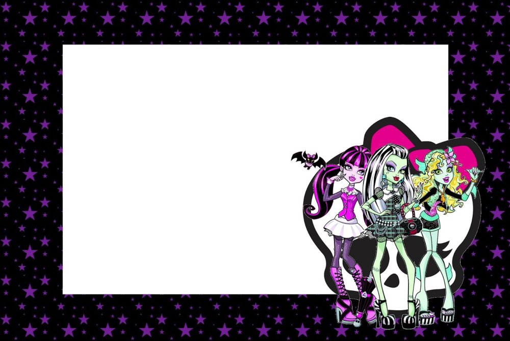 Монстр Хай пригласительные