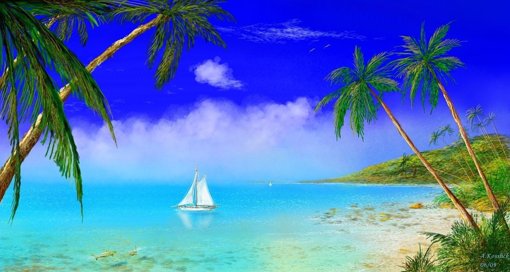 Андре Косслик морской пейзаж