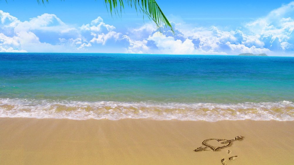 Одинокий остров с пальмой