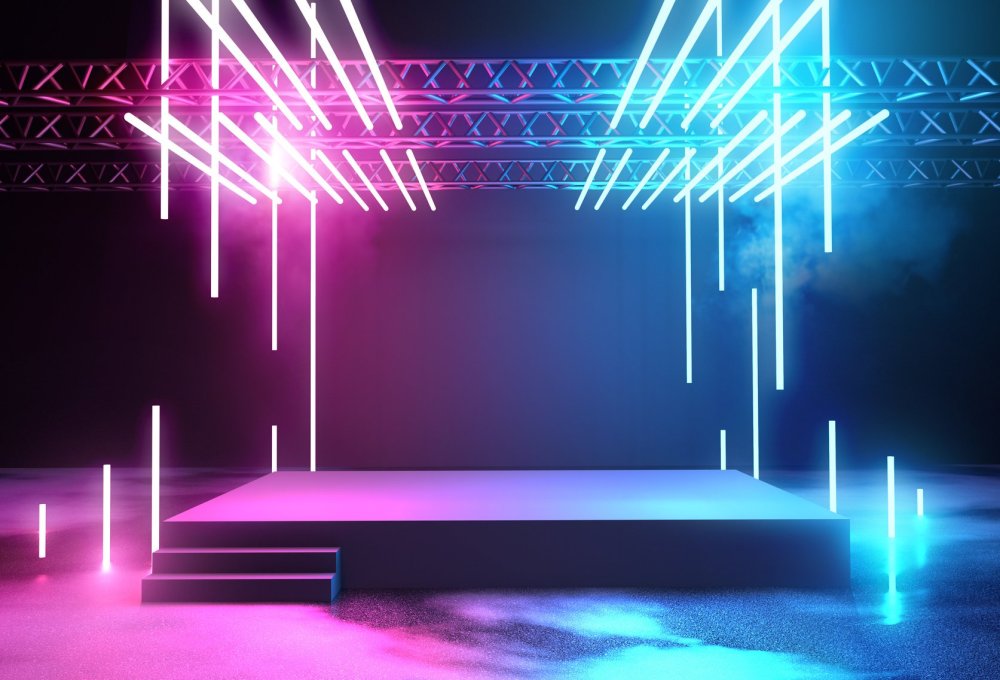 Неон на сцене