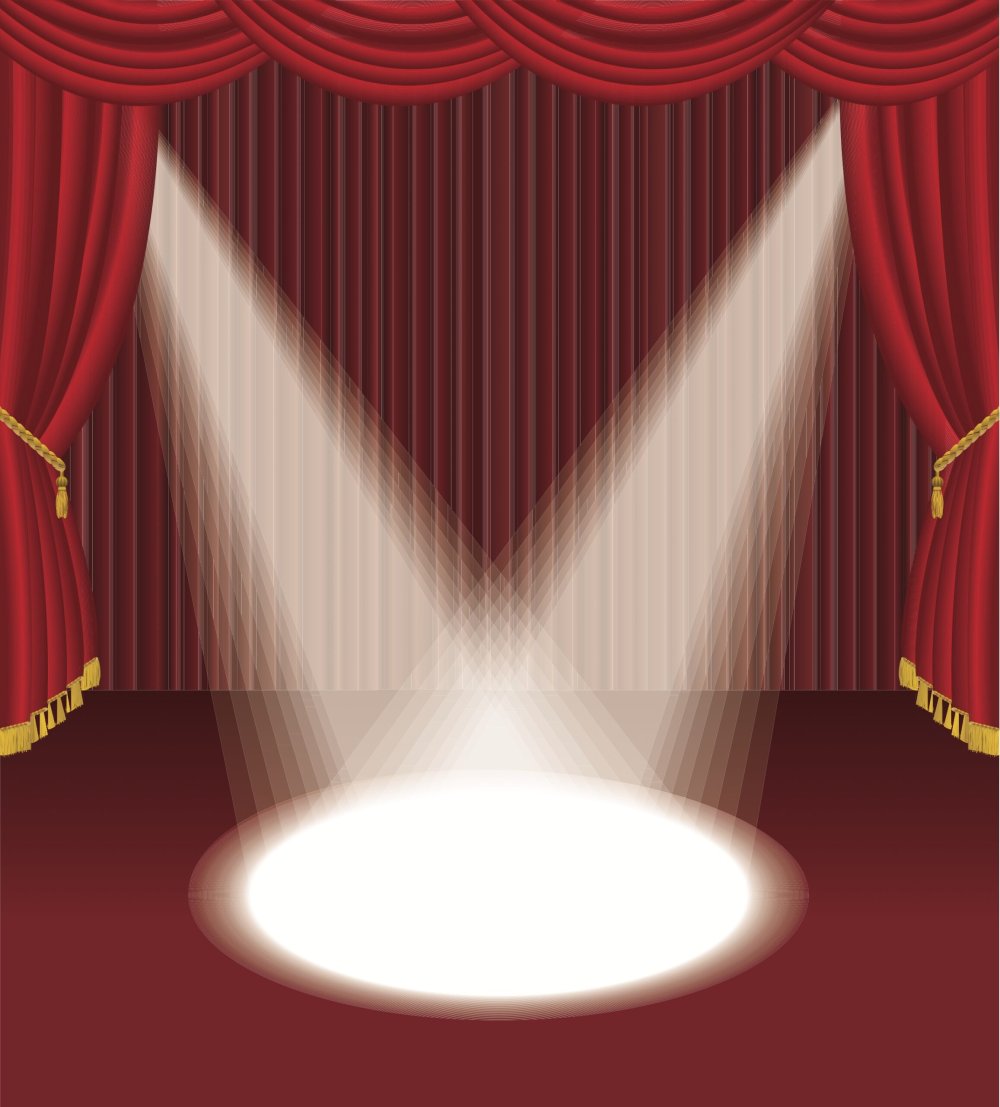 Красный занавес в цирке